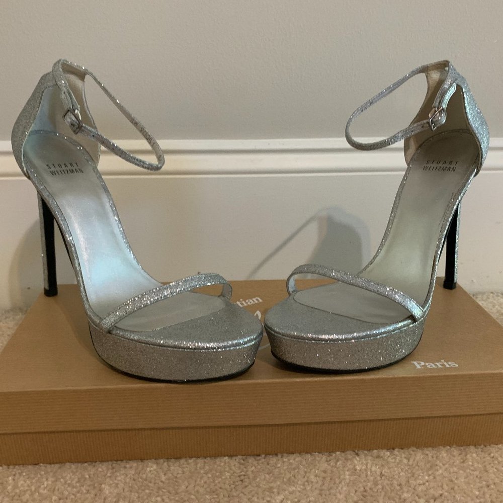 Stuart Weitzman Glitter Sandals 8.5